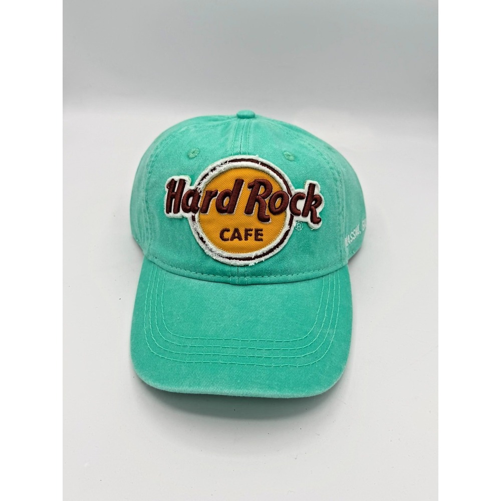 Hard Rock Cafe Nassau Bahamas Teal Acid Washed Hat Cap Adjustable NWT Unworn